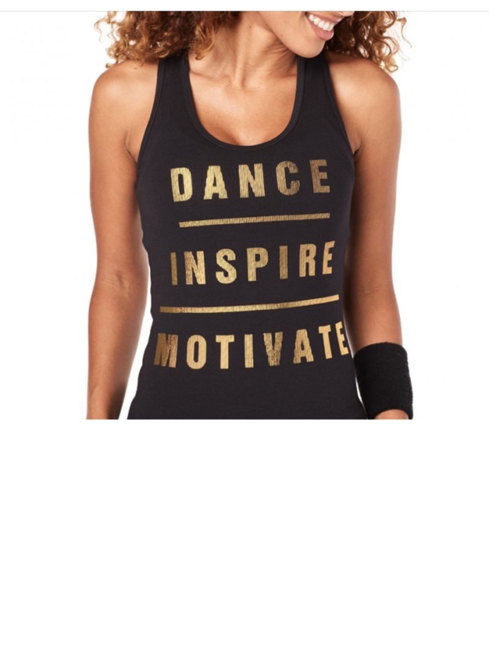 Zumba Fitness Zumba Inspire 'Dance Inspire Motivate' Racerback Tank Top Med Nwt